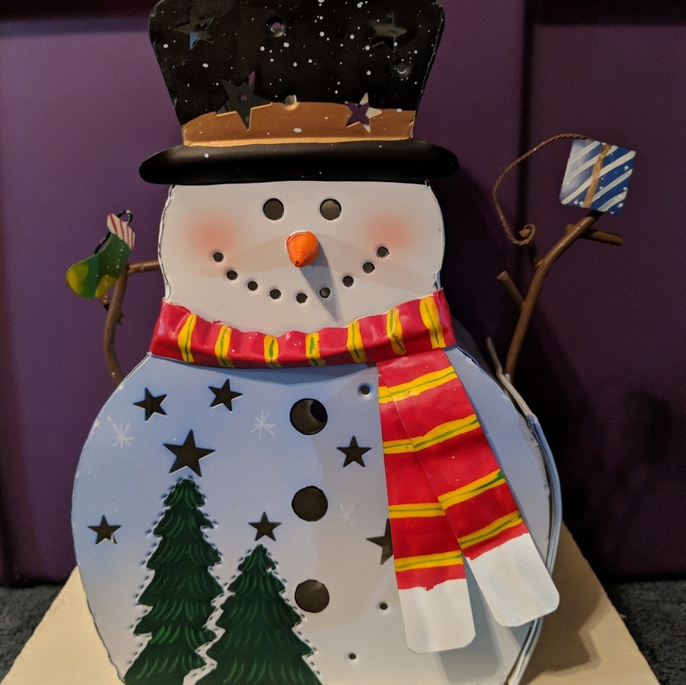Snowman tea light